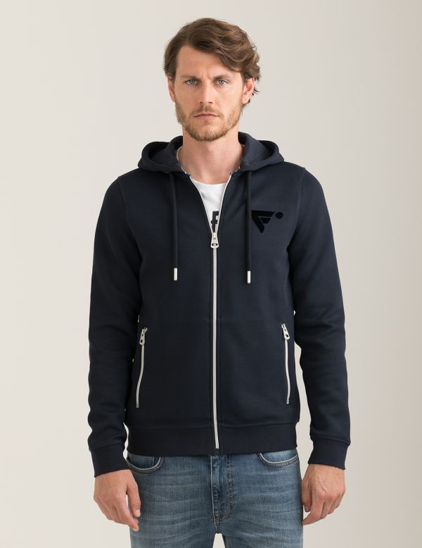 Full zipper interlock hooded sweatshirt